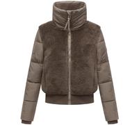 Plüschjacke NAVAHOO "Teddyzone 14", Damen, Gr. L (40), braun, Obermaterial 1: 100% Polyester, Obermaterial 2: Polyester, Innenfutter: 100% Polyester, Wattierung: 100% Polyester, Ärmelfutter: 100% Poly