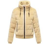 Plüschjacke NAVAHOO "Schneepuder 14", Damen, Gr. M (38), beige, Plüsch, Obermaterial: 100% Polyester; Innenfutter: 100% Polyester; Wattierung: 100% Polyester; Ärmelfutter: 100% Polyester, gerade hüftb