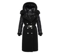 Wintermantel NAVAHOO "Kuscheltraum 14", Damen, Gr. XL (42), schwarz, Obermaterial 1: 100% Polyester; Obermaterial 2: 100% Nylon; Innenfutter: 100% Polyester; Wattierung: 100% Polyester; Ärmelfutter: 1