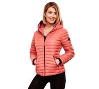 Navahoo Damen Übergangs Stepp Jacke mit Kapuze B348 [B348-Kimuk-Coral-Gr.XS]