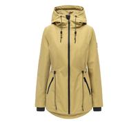 Outdoorjacke NAVAHOO "Blumentanz 14", Damen, Gr. L (40), beige (urban khaki), Obermaterial: 100% Polyester. Innenfutter: 100% Polyester. Ärmelfutter: 100% Polyester, tailliert hüftbedeckend, hoch gesc