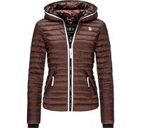 Navahoo Damen Übergangsjacke leichte Steppjacke kurz mit Kapuze Kimuk Prc Chocolate Gr. XS