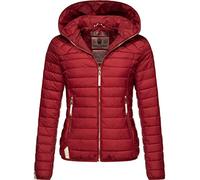 Navahoo Damen Übergangsjacke leichte Steppjacke mit Kapuze Ich Bin Hübsch Blood Red Gr. M