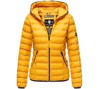 Navahoo Damen Übergangsjacke leichte Steppjacke Outdoor-Jacke mit Kapuze Neevia Yellow Gr. M