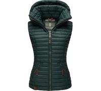 Navahoo Damen Übergangsjacke leichte Steppweste mit Abnehmbarer Kapuze Shadaa Ocean Green Gr. XS
