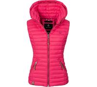 Navahoo Damen Übergangsjacke leichte Steppweste mit Abnehmbarer Kapuze Shadaa Rosa Gr. XL