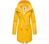 Navahoo Damen Übergangsjacke Regenmantel wasserdicht lang mit Kapuze Tropical Stormoo Yellow Gr. L