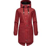 Regenjacke NAVAHOO "Rainy Flower" Gr. S (36), rot (blutrot) Damen Jacken Lange modischer Regenmantel mit Kapuze (42854244-S)