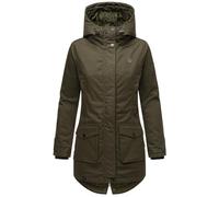 Parka NAVAHOO "Brinjaa", Damen, Gr. XS (34), grün (dunkelgrün), Obermaterial: 65% Polyester, 35% Baumwolle. Futter: 100% Polyester. Wattierung: 100% Polyester. Ärmelfutter: 100% Polyester, Basic, tail