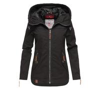 Navahoo Outdoorjacke »Wekoo« moderne Damen Übergangsjacke mit Kapuze, black-gepunktet