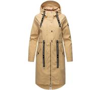 Navahoo Damen Übergangsparka leichte Jacke lang Mantel Trenchcoat mit Kapuze Josinaa S-3XL