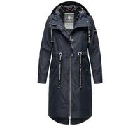 Navahoo Damen Übergangsparka leichte Jacke lang Mantel Trenchcoat mit Kapuze Josinaa S-3XL