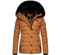 Steppjacke NAVAHOO "Milianaa" Gr. S (36), gelb (ocker) Damen Jacken Lange Edle Winterjacke mit weicher Kunstfell-Kapuze (98000617-S)