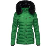 Navahoo Damen warme Winter Steppjacke mit Abnehmbarer Kunstfell-Kapuze Milianaa Smaragd Green Gr. S