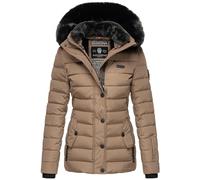 Steppjacke NAVAHOO "Milianaa", Damen, Gr. XL (42), grau (taupe), Oberstoff: 100% Polyester. Futter: 100% Polyester. Wattierung: 100% Polyester. Ärmelfutter: 100% Polyester. Kunstfell: 100% Polyester,