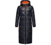 Navahoo Damen Warmer Winter Steppmantel mit Kapuze Schmuseengel Navy Gr. M