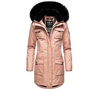 Navahoo Damen Warmer Winterparka mit Abnehmbarer Kapuze und extra Einkaufstasche Tiniis Rose Gr. S