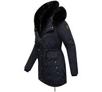 Wintermantel NAVAHOO "Sweety Deluxe" Gr. M (38), blau Damen Mäntel Wintermäntel modischer Winterparka mit großer doppelter Kapuze (82313409-M)