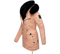 Wintermantel NAVAHOO "Sweety Deluxe" Gr. S (36), rosa Damen Mäntel Wintermäntel modischer Winterparka mit großer doppelter Kapuze (74595554-S)
