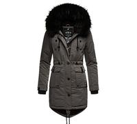 Navahoo Damen Wintermantel Winterparka mit abnehmbarem Kunstfell Luluna Prc Grau Gr. XXL