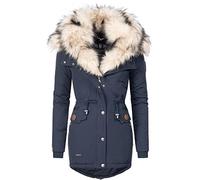 Navahoo Damen Warmer Winterparka mit Kapuze Sweety Navy Gr. XS