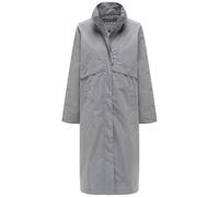 Langmantel NAVAHOO "Zenblüte 14", Damen, Gr. L (40), grau, Obermaterial: 100% Polyester; Innenfutter: 100% Polyester, oversize kniebedeckend, hoch geschlossener Ausschnitt, eng Umschlagbund, Mäntel, M