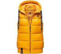 Steppweste NAVAHOO "Kassidy", Damen, Gr. M (38), gelb, Oberstoff: 100% Nylon; Futter: 100% Polyester; Wattierung: 100% Polyester, tailliert hüftbedeckend, Westen Steppweste, stylische ärmellose Damen