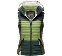 Navahoo Damen Weste Steppweste gesteppt Herbst Frühling Übergangsweste B880 [B880-Shad-Kulti-Forest-Gr.XXL]
