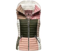 Navahoo Damen Weste Steppweste gesteppt Herbst Frühling Übergangsweste B880 [B880-Shad-Kulti-Natur-Gr.M]