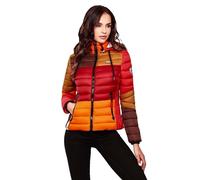 Steppjacke NAVAHOO "Lulana Multikulti" Gr. XS (34), bunt (mehrfarbig) Damen Jacken Kurze leichte Übergangsjacke mit Kapuze im Colourblocking Stil (51275420-XS)