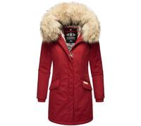 Navahoo Damen Winter Jacke Parka Mantel Winterjacke warm Kunstfell Premium B669 [B669-Christa-Blood-Red-Gr.XS]