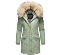 Navahoo Damen Winter Jacke Parka Mantel Winterjacke warm Kunstfell Premium B669 [B669-Christa-Smokey-Mint-Gr.L]