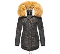 Navahoo Damen Winter Jacke Stepp Parka Mantel Winterjacke warm gefüttert Kunstpelz LA VIVA S-XXL (DE/NL/SE/PL, Alphanumerisch, S, Regular, Regular, Anthrazit)