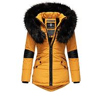 Navahoo Damen Winter Jacke Stepp Parka Mantel Winterjacke warm gefüttert Kunstpelz NIRVANA XS - XXL (Gelb, S)