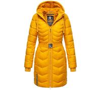 Navahoo Damen Winter Jacke Steppjacke Lang gesteppt B877 [B877-Alpen-Gelb-Gr.L]