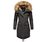 Navahoo Damen Winter Jacke Warmer Winterparka mit Kapuze Rosinchen Anthracite Gr. S