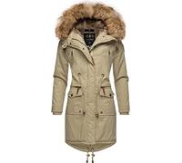 Navahoo Damen Winter Jacke Warmer Winterparka mit Kapuze Rosinchen Pebble Grey Gr. XXL