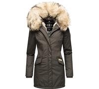 Navahoo Damen Winter Kurzmantel mit Kapuze Cristal Anthracite Gr. M