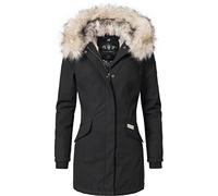 Navahoo Damen Winterjacke Winterparka Cristal Schwarz Gr. M