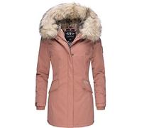 Navahoo Damen Winter Kurzmantel mit Kapuze Cristal Terracotta Gr. XXL
