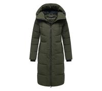 Navahoo Damen Winter Steppmantel SCHOKOKUSS - elegant, warm & funktional L