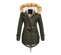 Navahoo Damen Winterjacke B399 - Warm, Wasserabweisend & Mit Abnehmbarem Kunstfellkragen XS