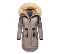 Navahoo Damen Winterjacke Bombi - Premium Kollektion mit Abnehmbarem Kunstfellkragen XL
