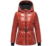 Shiny Winter Steppjacke mit Taillengürtel "Eisglanz 14" Dark Terracotta XXL