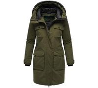 Navahoo Damen Winterjacke Jacke mit Kapuze Eissturm 14 Olive Forest Gr. S