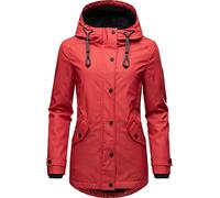 Navahoo Damen Winterjacke Kurze Regenjacke warm gefüttert mit Kapuze Lindraa Red Gr. XS