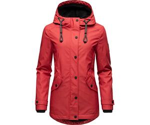Navahoo Damen Winterjacke Kurze Regenjacke warm gefüttert mit Kapuze Lindraa Red Gr. XS