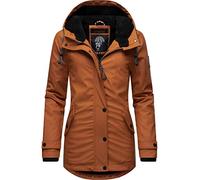 Navahoo Damen Winterjacke Kurze Regenjacke warm gefüttert mit Kapuze Lindraa Rusty Cinnamon Gr. XS