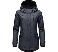 Navahoo Damen Winterjacke Kurze Regenjacke warm gefüttert mit Kapuze Lindraa Navy Gr. S