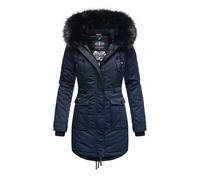 Navahoo Wintermantel »Luluna Prc« edler Parka m. Kunstfellkapuze, blau